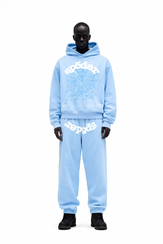Sp5der Web Tracksuit Sky Blue
