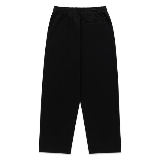 Sp5der Rhinestone Script Wide Leg Sweatpant Black