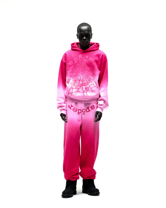 Sp5der OG Web Ombre Tracksuit Pink
